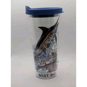Tervis Tumbler Guy Harvey Wrap Save Our Seas Marlin Sailfish 24oz With Lid Dad